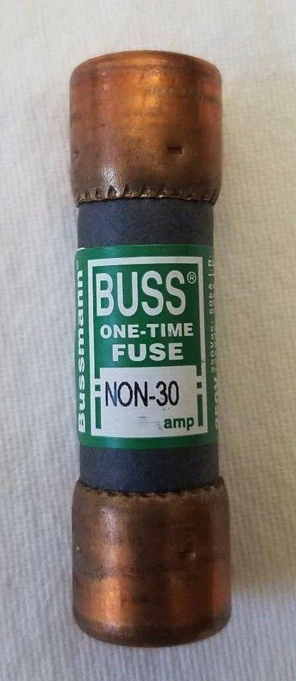 Bussmann NON-30 30 Amp One-Time Cartridge Fuse Non-Current Limiting Class K5, 250V UL Listed by Bussmann
