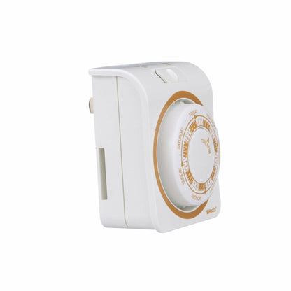 Woods 7-Day Indoor Mechanical Vacation Security Timer; White, 50003