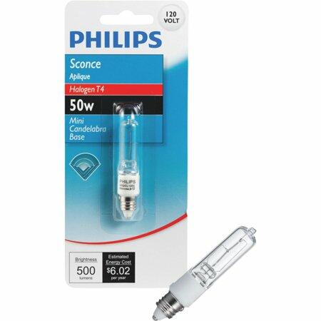 Philips 415554 - BC50Q/CL 120V 12/1PK Screw Base Single Ended Halogen Light Bulb