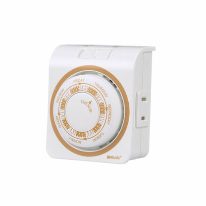 Woods 7-Day Indoor Mechanical Vacation Security Timer; White, 50003