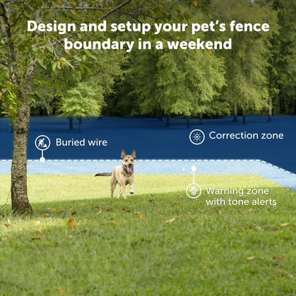 PetSafe Basic In-Ground Pet Fence Underground Dog Fence, Pet Electric Containment, Waterproof Collar for Dogs, Adjustable Collar Fits Neck Sizes 6-26 in, Wired Dog Containment System (Multi-Color)