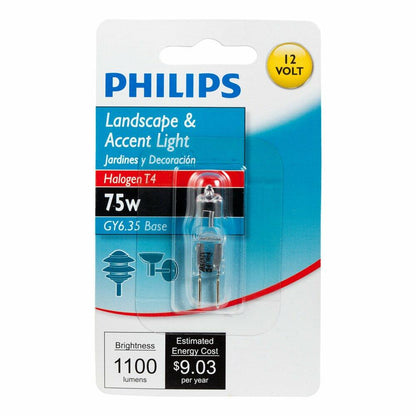 Philips 415588 Landscape and Accent 75-Watt T4 12-Volt Bi-pin Base Light Bulb