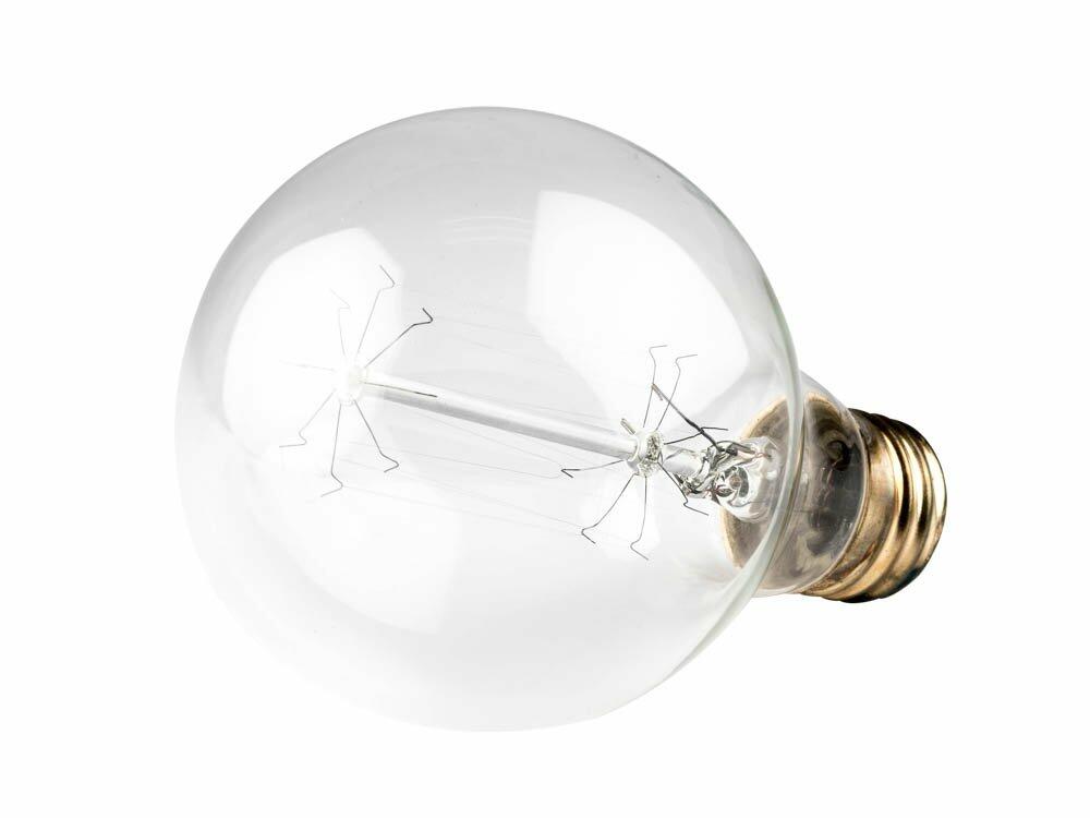 Satco 40W 120V G25 Amber Filament, Nostalgic E26 Base