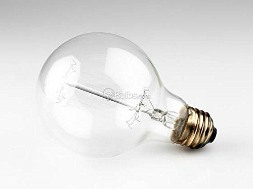 Satco 40W 120V G25 Amber Filament, Nostalgic E26 Base