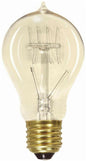 Satco S2419 240 Lumens A19 Incandescent Medium Base Soft White 2700K Vintage Quad Loop Coil Design Light Bulb, Dimmable