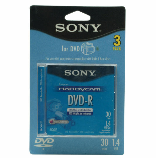 Sony DVD R Blank Media 3pk - SONY TAPE SALES COMPANY