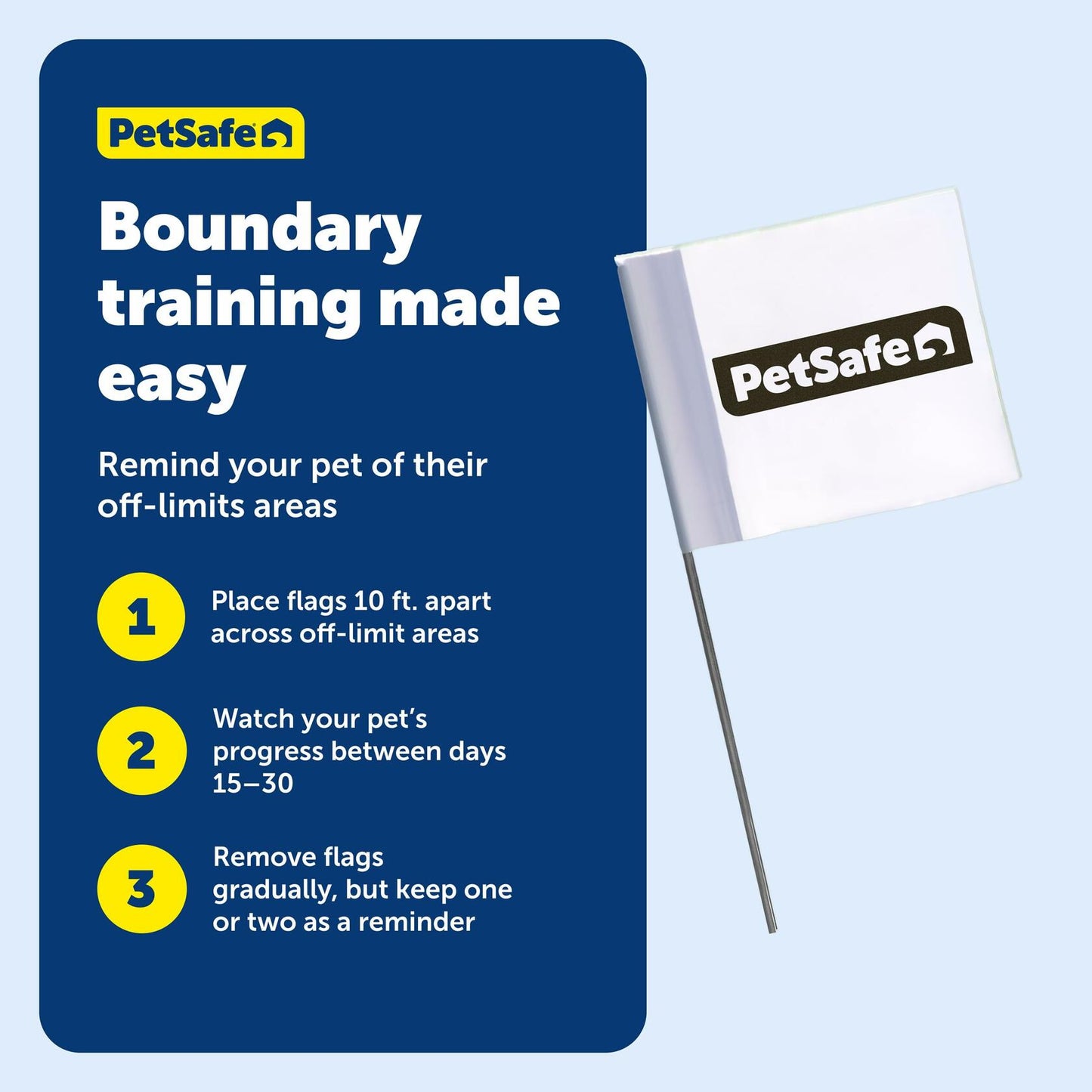 PetSafe Boundary Flags (Bundle of 50), For Use with PetSafe's Dog and Cat In-Ground Fences and Wireless Fences - From the Parent Company of INVISIBLE FENCE Brand