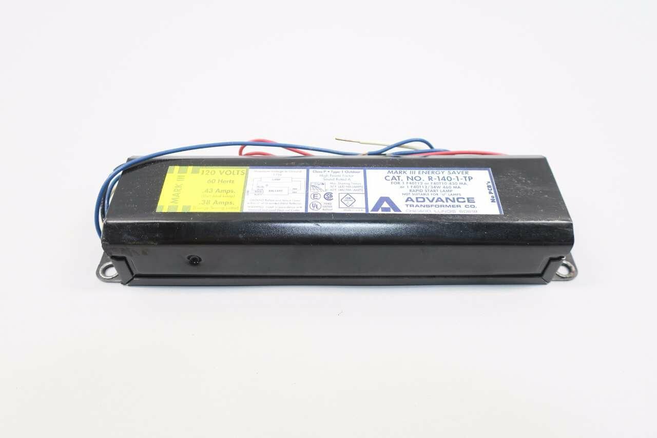 NEW ADVANCE TRANSFORMER R-140-1-TP MARK III ENERGY SAVER 120V-AC BALLAST D554479