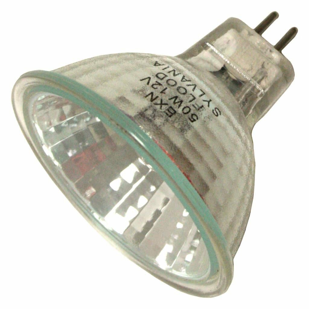 Sylvania Halogen 50W MR16 Reflector Light Bulb, GU5.3 Bi-Pin Base, 12 Volt, Dimmable, 3000K Warm White, 1 Pack (58516)
