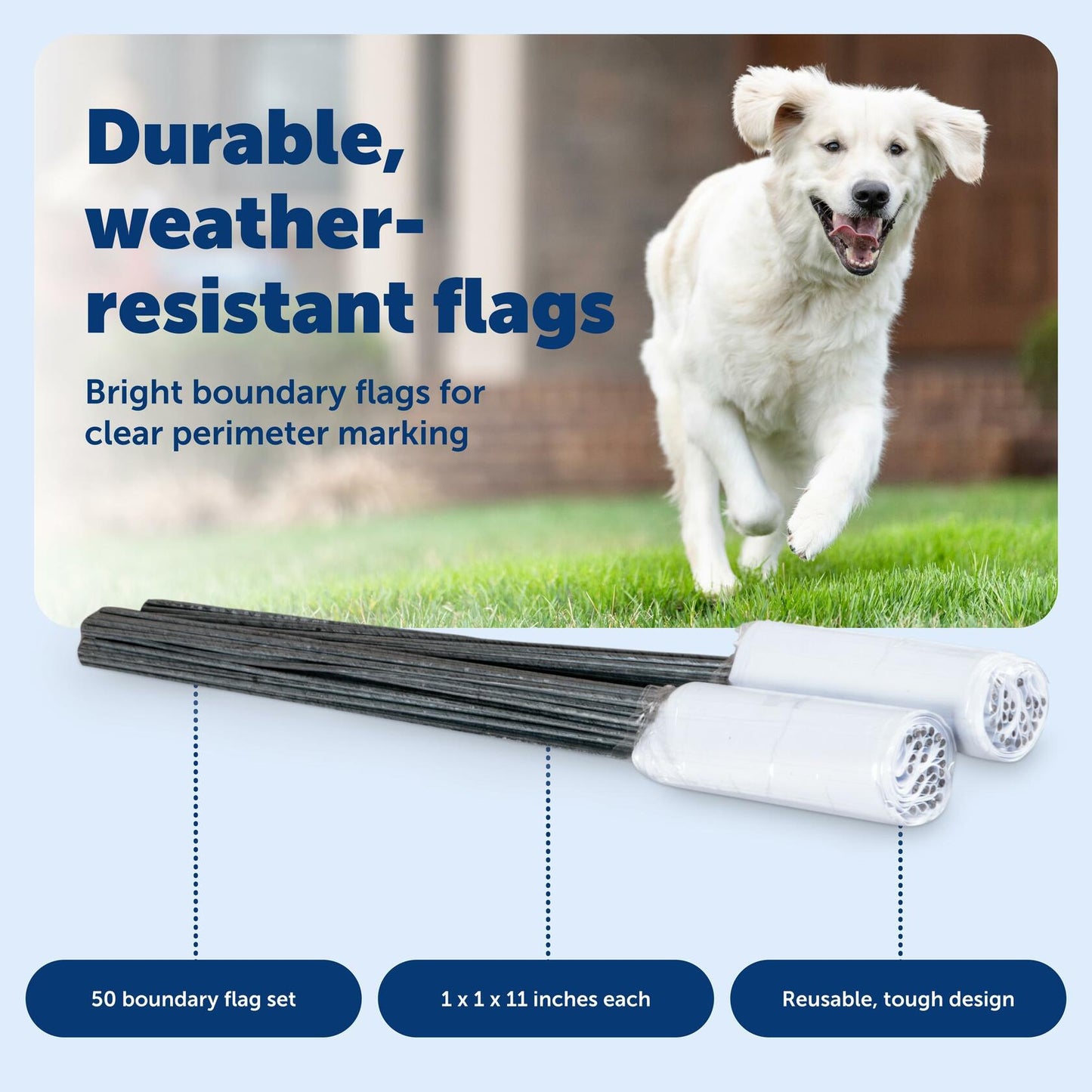 PetSafe Boundary Flags (Bundle of 50), For Use with PetSafe's Dog and Cat In-Ground Fences and Wireless Fences - From the Parent Company of INVISIBLE FENCE Brand