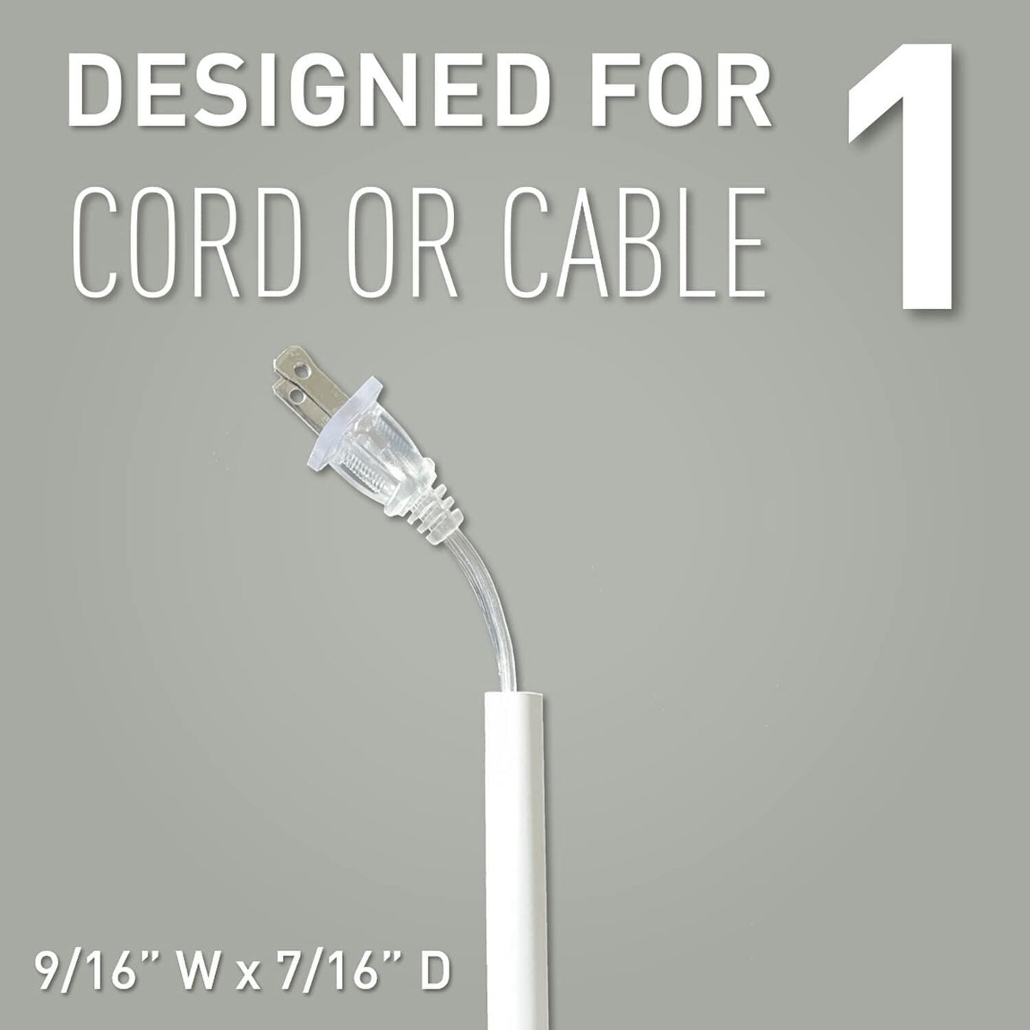 Legrand Wiremold C18 Cordmate Outside Elbow Elbow Cord Cover, Organizer for Wall, Holds 1 Cord or Cable, White (1 Pack)