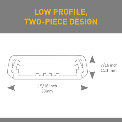 Legrand Wiremold NM6 Nonmetallic Plastic Raceway for Extending Power, Flat Elbow, Ivory (1 Pack)
