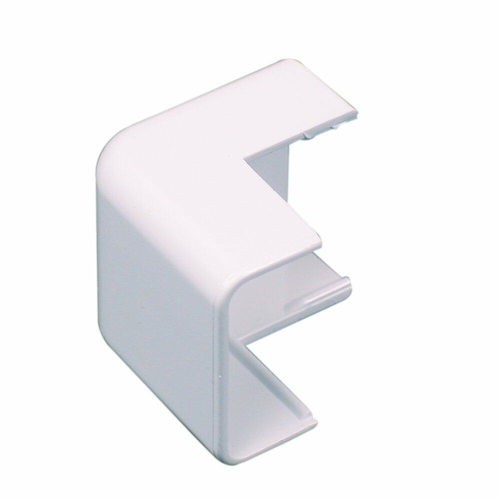 Legrand Wiremold C58 Cordmate II Outside Elbow Cord Cover, Organizer for Wall, Holds Up to 3 Cords or Cables, White (1 Pack)
