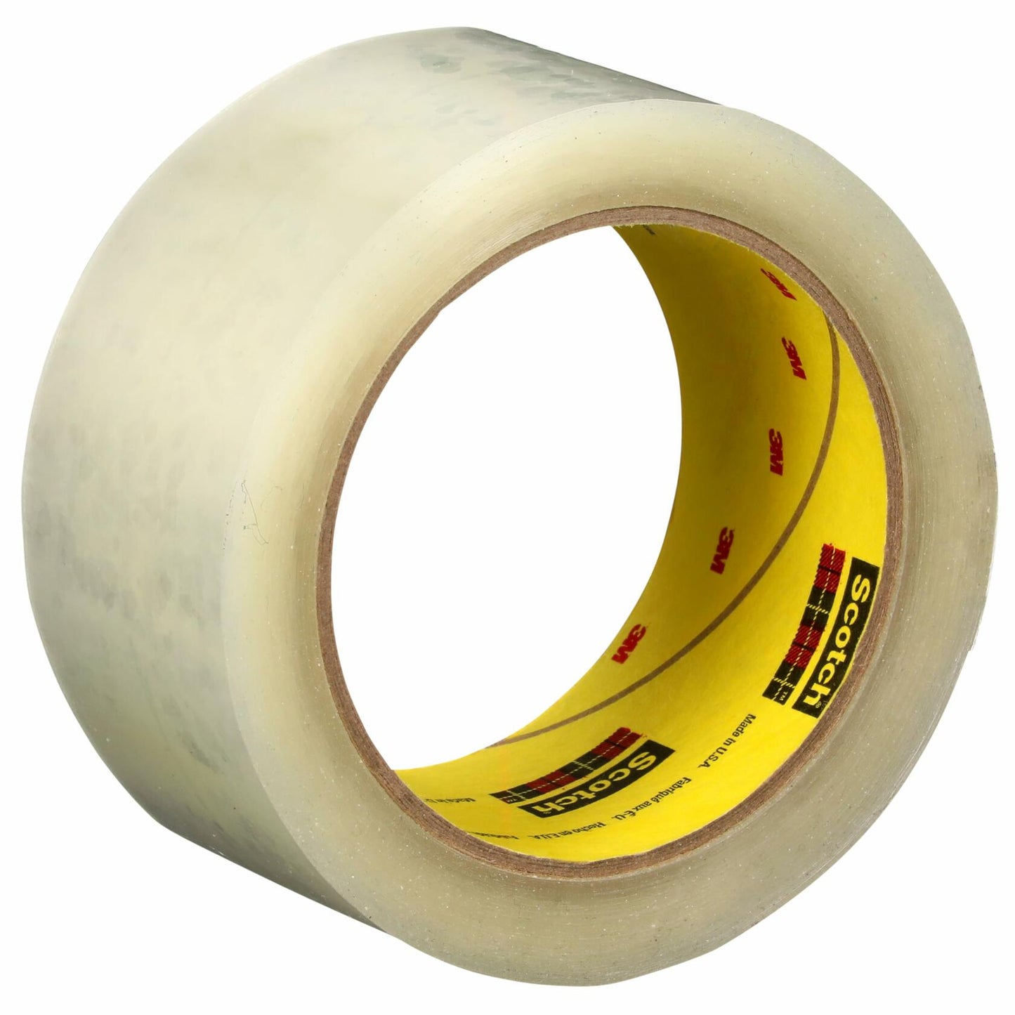 3M Scotch High Tack Box Sealing Tape 375+, Film Backing with Synthetic Rubber Adhesive, Clear Color, 72 mm x 50 m, 24/Case