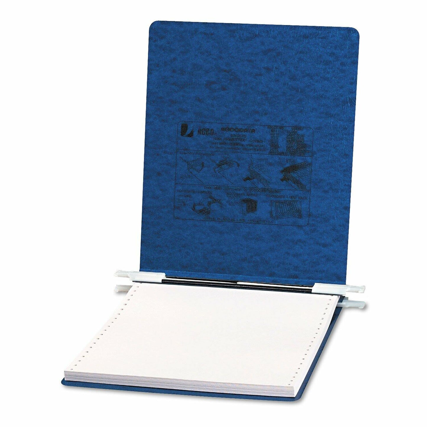 ACCO PRESSTEX Covers w/ Hooks, Unburst, 9 1/2 x 11 Sheets, Dark Blue (54113)