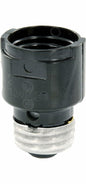Leviton Medium-Medium Base, One-Piece, Adapters and Extensions, Incandescent, Phenolic Lampholder, 1-3/16 Inch, To Be Used in Phenolic Sockets Only, 2006, Black