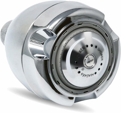 Niagara Conservation N2915CH Earth Spa 3-Spray with 1.5 GPM 2.7-in. Wall Mount Adjustable Fixed Shower Head in Chrome, 1-Pack | Bathroom Shower Head Sprayer with Pressure Compensation Technology