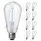 Feit Electric ST19 Vintage Edison LED Light Bulb, 60W Equivalent, Dimmable, 5000K Daylight, 800 Lumens, E26 Base, Retro Filament Light Bulbs, 15,000-Hour Lifetime, ST1960/CL/950CA/2/4, 8 Pack