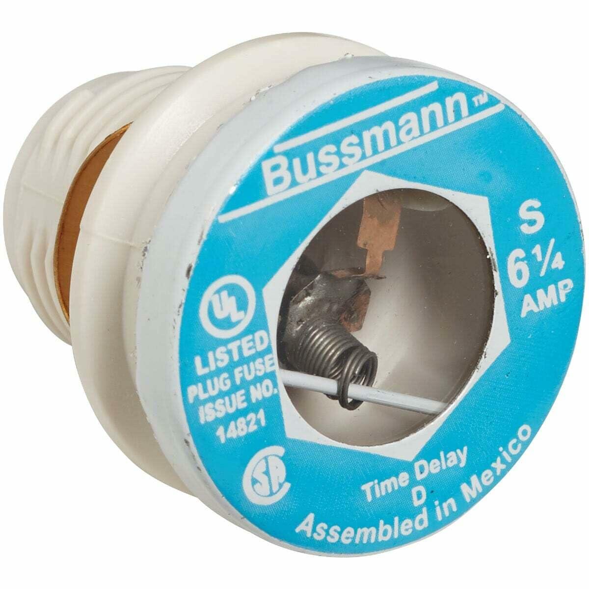 Cooper Bussmann BP/S-6 1/4 Plug Fuse Type S