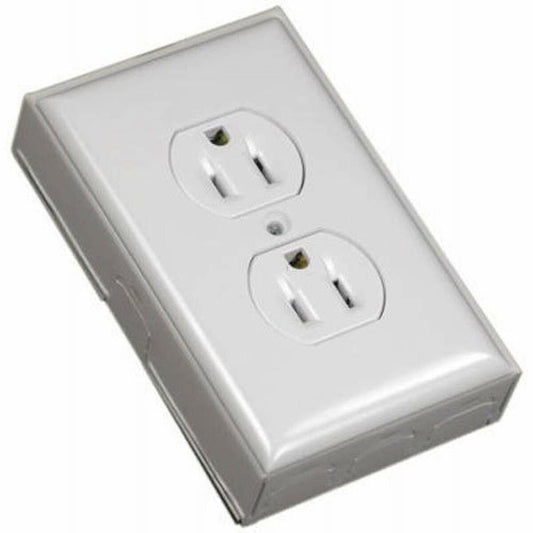 WIREMOLD COMPANY, Ivory B2D Outlet Box Duplex Switch, 1-Pack, 1 Pack