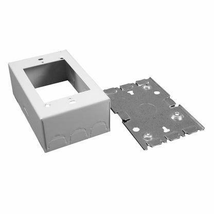 Legrand - Wiremold Starter Box, Extra Deep Wiremold Outlet Box, White On-Wall Conduit Connector for Wiremold Box and Wiremold Raceway, BW35