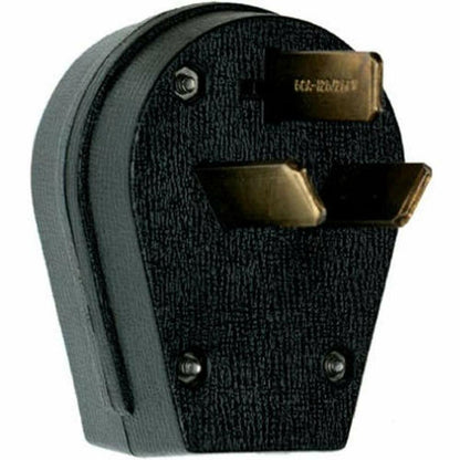 Legrand Pass & Seymour 3861CC6 30 Amp 125/250V 3 Pole 3 Wire Dryer Angle Plug, NEMA 10 30P, Black (1 Count)