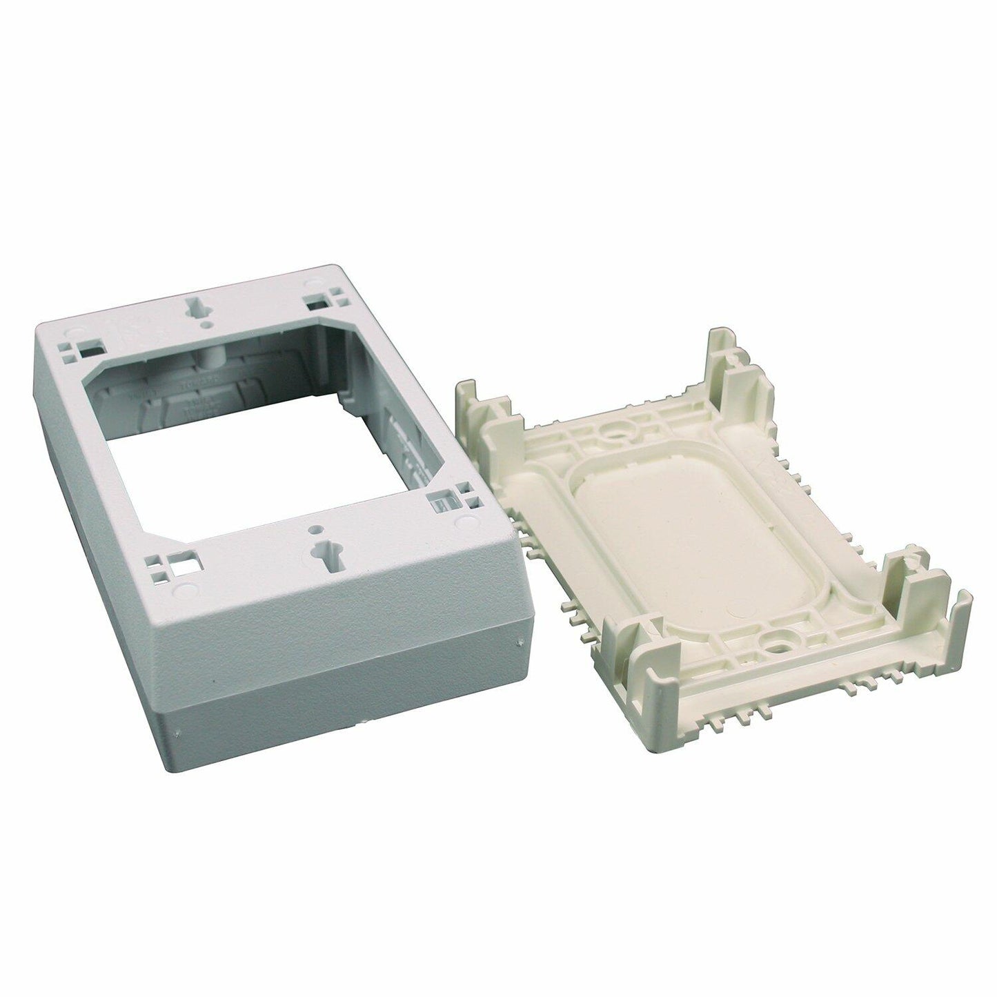 Legrand Wiremold NMW3 Nonmetallic Plastic Raceway for Extending Power, 1 Gang Deep Outlet Box, 1 3/8" Deep, White (1 Pack)