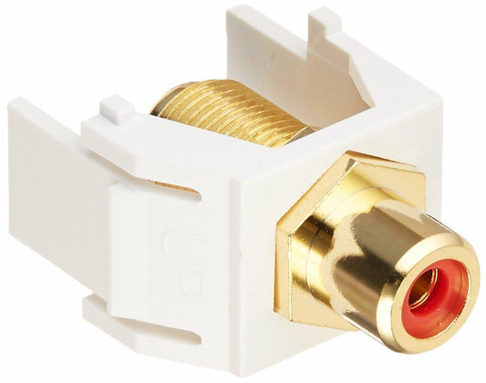On-Q/Legrand Plastic RCA to F-Type White Wall Jack