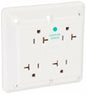 Leviton 21254-HW 20 Amp, 125 Volt, Industrial Series Extra Heavy Duty Hospital Grade, 4-in-1 Receptacle, Straight Blade, Grounding, White