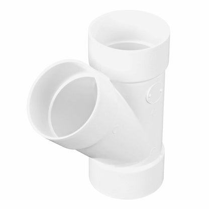 NDS 3P08 3-Inch PVC 45 Degree Wye Hub x Hub, White