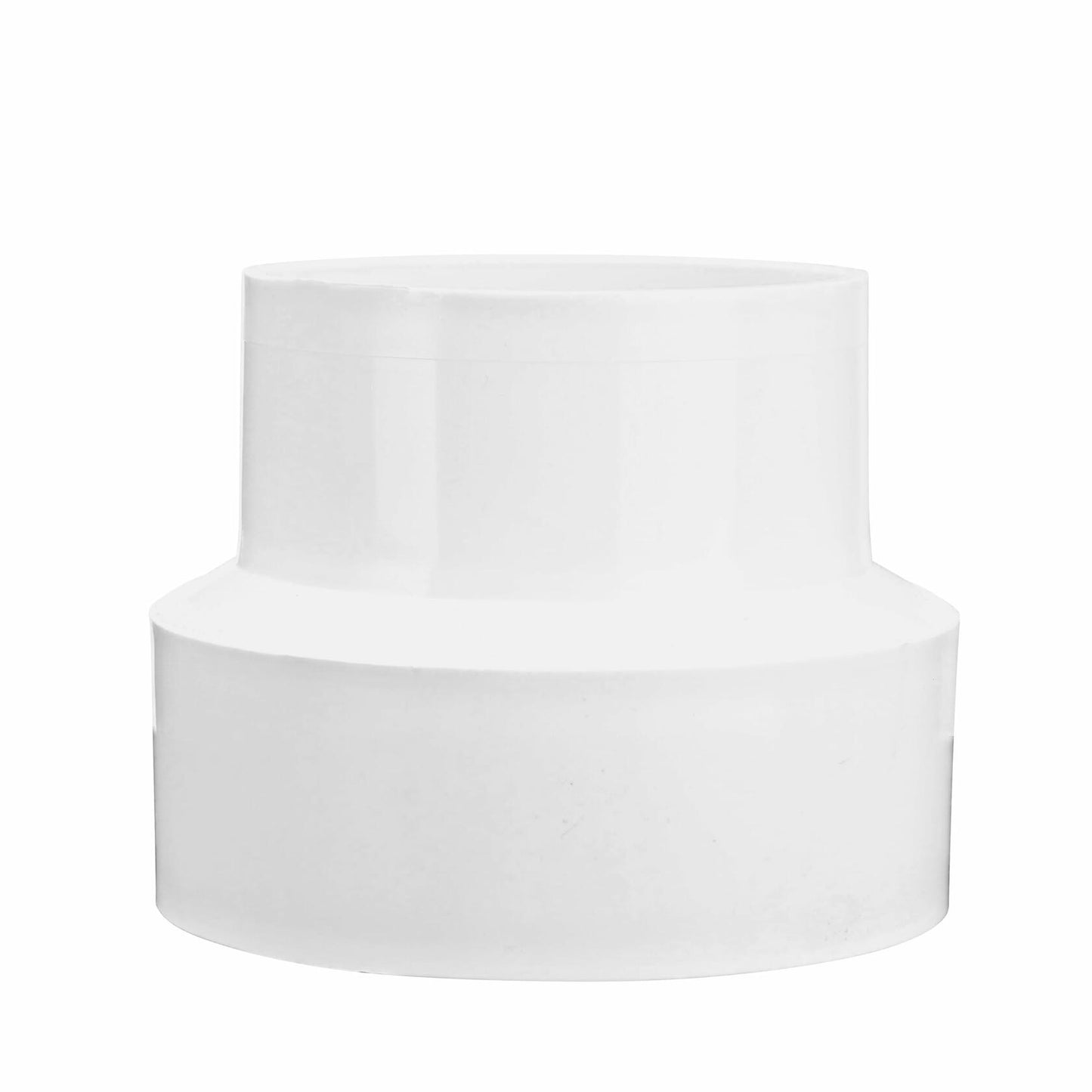 NDS 4P07 PVC S&D Increaser/Reducer Coupling, 3-Inch X 4-Inch, for Hub X Hub Solvent-Weld Connections, for use with 3-Inch & 4-Inch Sewer and Drain Pipe, White