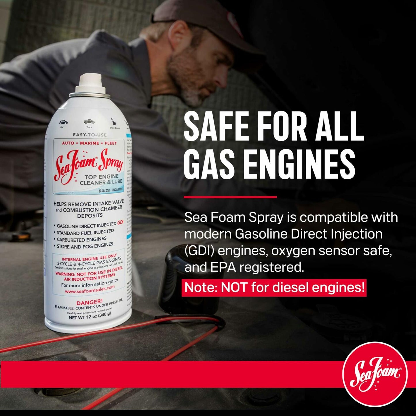 Sea Foam Spray Upper Engine Cleaner and Lube, SS14, 14 oz, Pack of 6