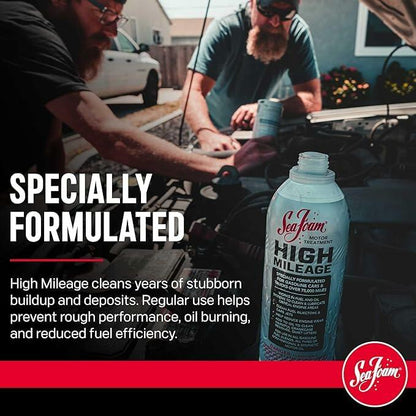 High Mileage Motor Treatment HM16 – Gas & Oil Additive for Fuel Injectors, Oil Burning & Engine Lubrication | 2 Pack Special | 32 oz Total