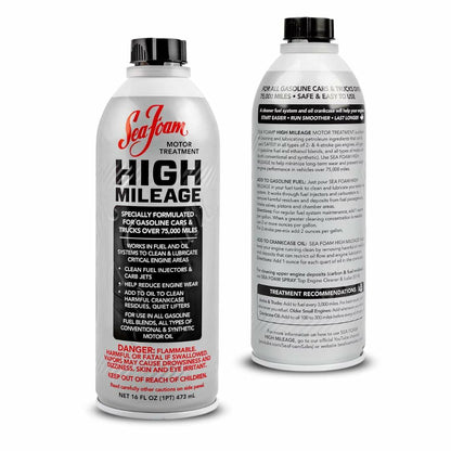 High Mileage Motor Treatment HM16 – Gas & Oil Additive for Fuel Injectors, Oil Burning & Engine Lubrication | 2 Pack Special | 32 oz Total