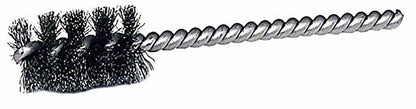 Weiler 21083 1/2" Power Tube Brush, .005" Stainless Steel Wire Fill, 1" Brush Length, Made in the USA (Pack of 10)