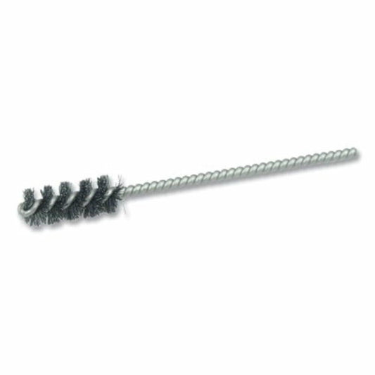 Weiler 21073 3/8" Power Tube Brush, .004" Steel Wire Fill, 1" Brush Length, Made in the USA