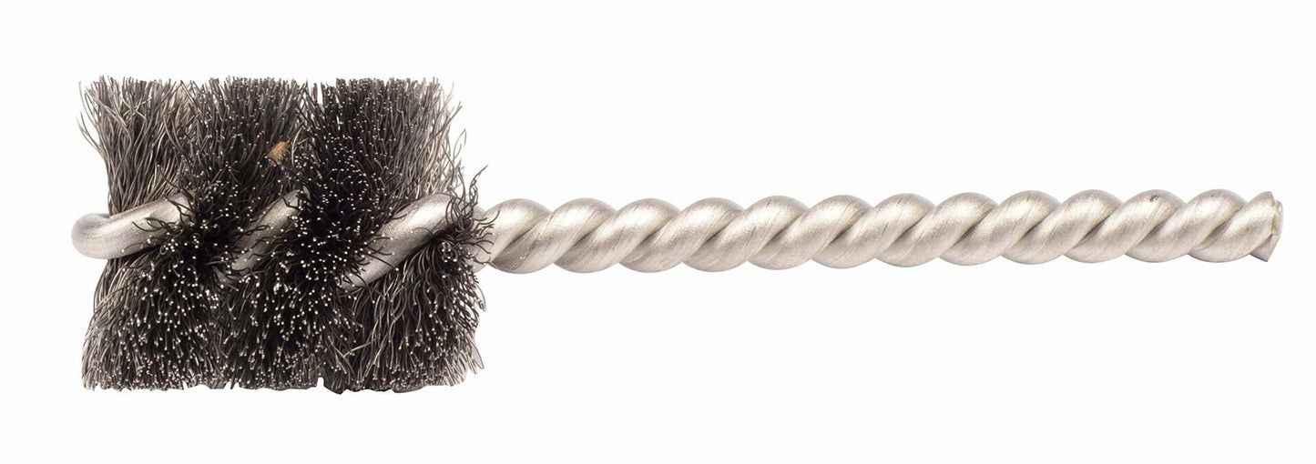 Weiler 21073 3/8" Power Tube Brush, .004" Steel Wire Fill, 1" Brush Length, Made in The USA (Pack of 10)