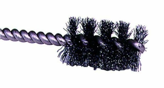 Weiler 21083 1/2" Power Tube Brush, .005" Stainless Steel Wire Fill, 1" Brush Length, Made in the USA
