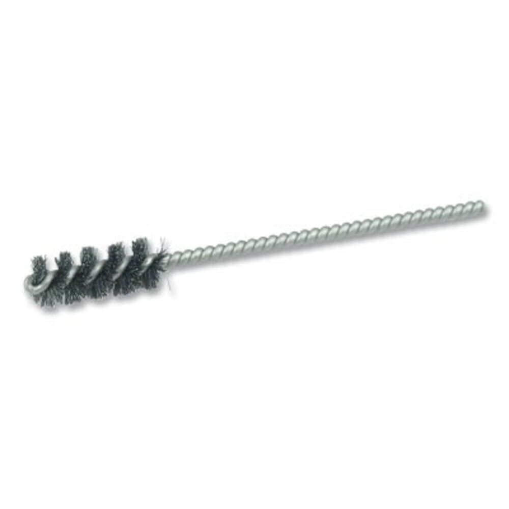 Weiler 21073 3/8" Power Tube Brush, .004" Steel Wire Fill, 1" Brush Length, Made in the USA