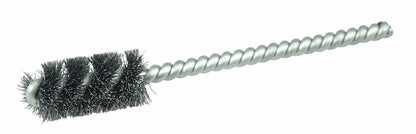 Weiler 21083 1/2" Power Tube Brush, .005" Stainless Steel Wire Fill, 1" Brush Length, Made in the USA