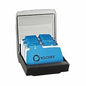 Rolodex(R) Covered Petite(R) File, 250-Card Capacity, 9 Guides, 2 1/4" x 4", Black With Smoke Cover
