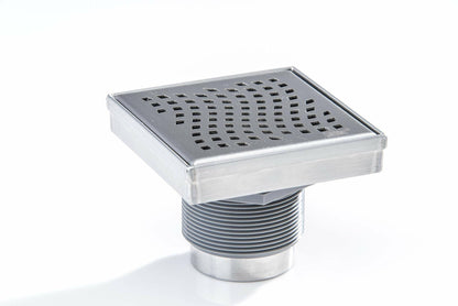 Designline 4 in. x 4 in. Square Drain Wave Grate