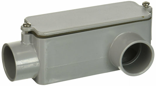 Thomas & BETTS E984F-CAR Rigid Conduit Body, Ll Configuration, 1 In Hub, Foam, Non-Threaded 6-9/32 In L, Pvc